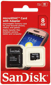 SANDISK MEMORY CARD 8GB